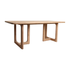 Gartentisch aus recyceltem Teakholz in Natur mit offenen Beinen – 200x90 cm