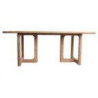Gartentisch aus recyceltem Teakholz in Natur mit offenen Beinen – 200x90 cm