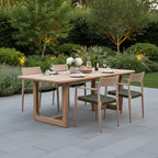Gartentisch aus recyceltem Teakholz in Natur mit offenen Beinen – 200x90 cm