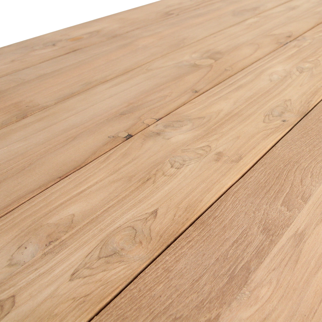Gartentisch aus recyceltem Teakholz in Natur mit offenen Beinen – 200x90 cm