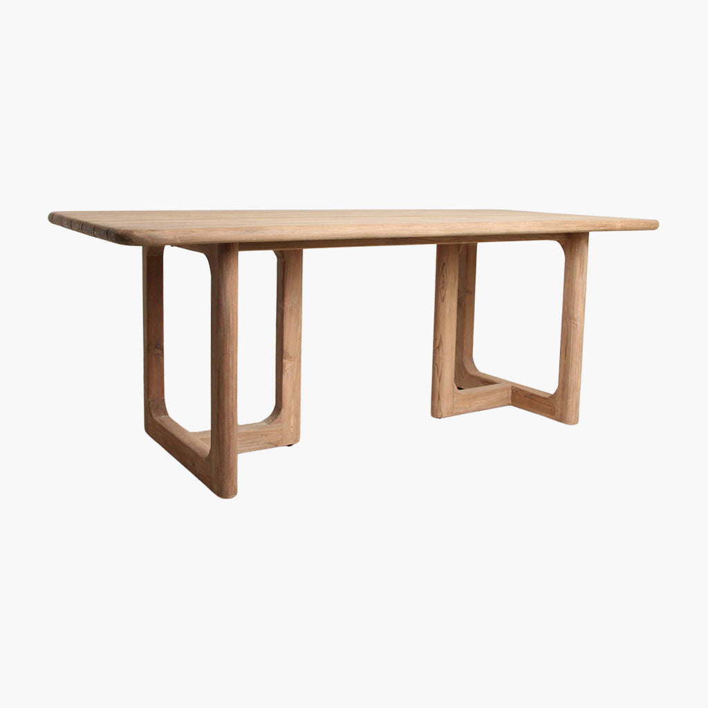 Gartentisch aus recyceltem Teak, oval, 240 cm, Natur
