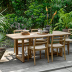 Gartentisch aus recyceltem Teak, oval, 240 cm, Natur