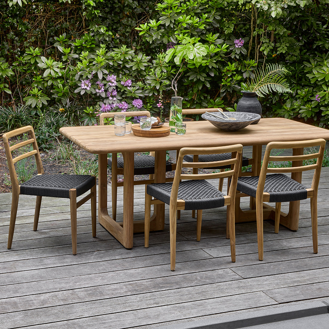 Gartentisch aus recyceltem Teak, oval, 240 cm, Natur