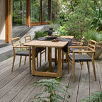 Gartentisch aus recyceltem Teak, oval, 240 cm, Natur
