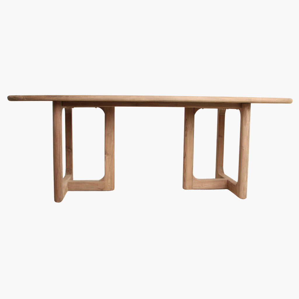Gartentisch aus recyceltem Teak, oval, 240 cm, Natur