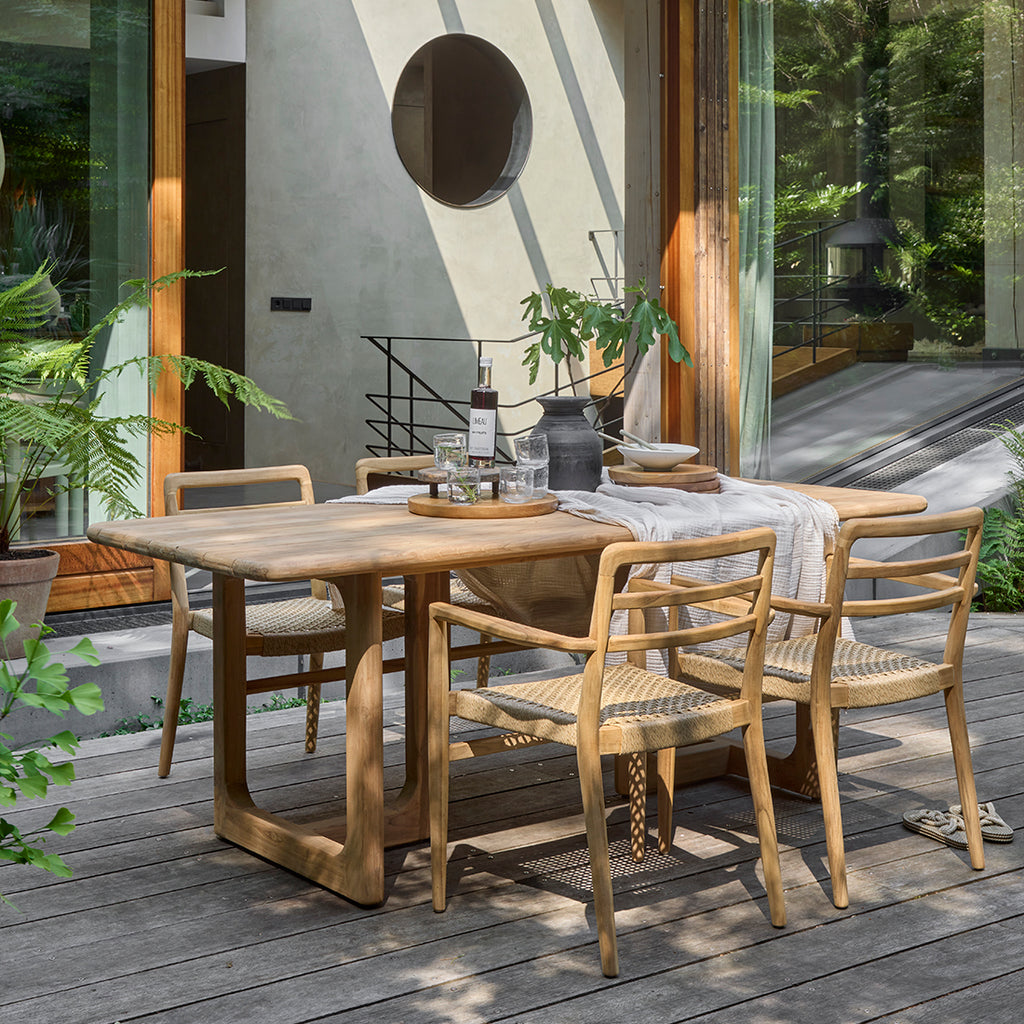 Gartentisch aus recyceltem Teak, oval, 240 cm, Natur