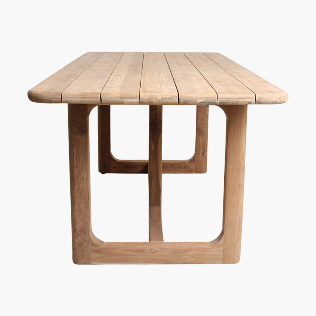 Gartentisch aus recyceltem Teak, oval, 240 cm, Natur