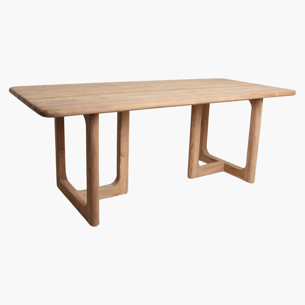 Gartentisch aus recyceltem Teak, oval, 240 cm, Natur