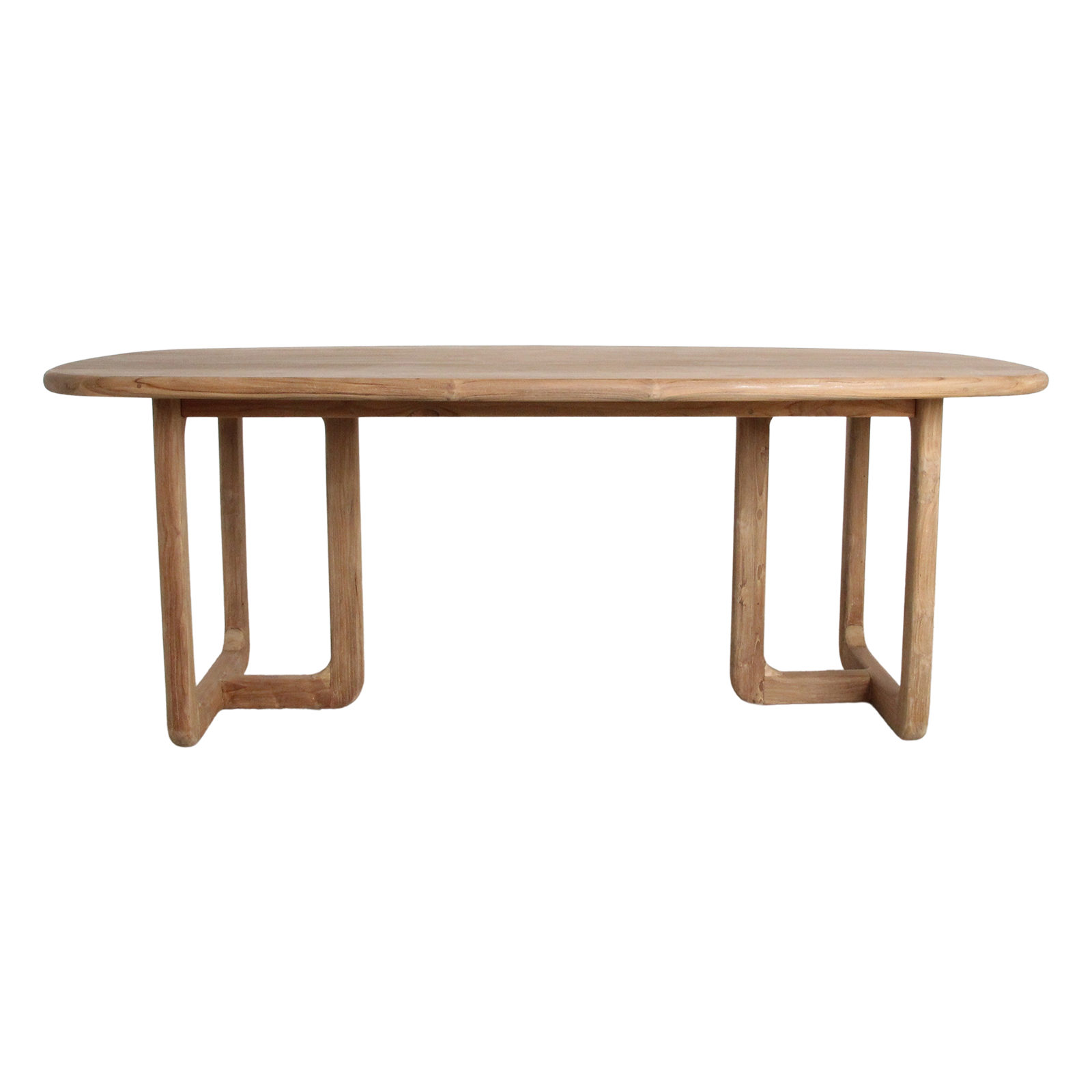 Esstisch aus recyceltem Teakholz in Natur, länglich – 240x100 cm