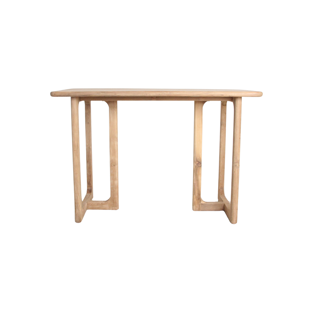 Bartisch aus recyceltem Teakholz mit runden Ecken – 160x80x105 cm