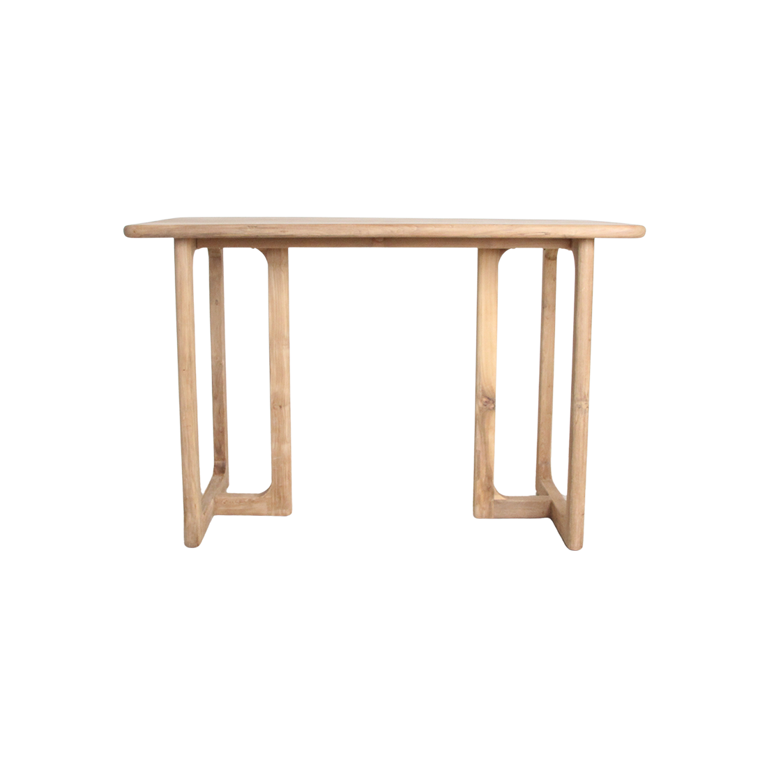 Bartisch aus recyceltem Teakholz mit runden Ecken – 160x80x105 cm