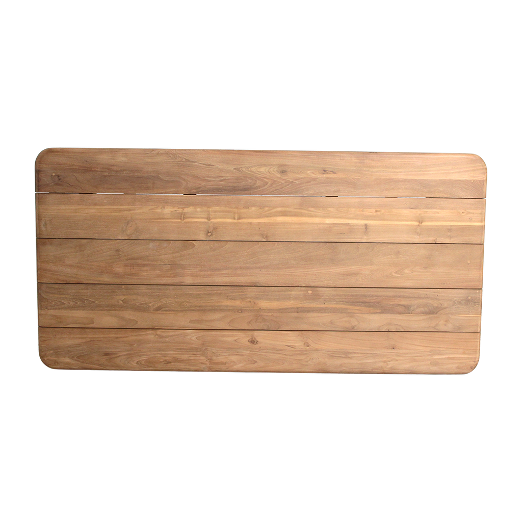 Bartisch aus recyceltem Teakholz mit runden Ecken – 160x80x105 cm