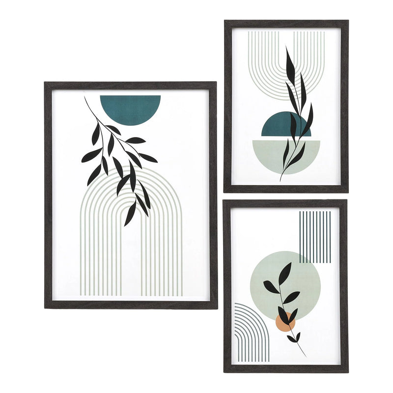 Boho Poster mit Rahmen – 3er-Set