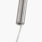 Tube en métal avec câble pour Applique murale arquée en métal brossé et abat-jour gris fumé