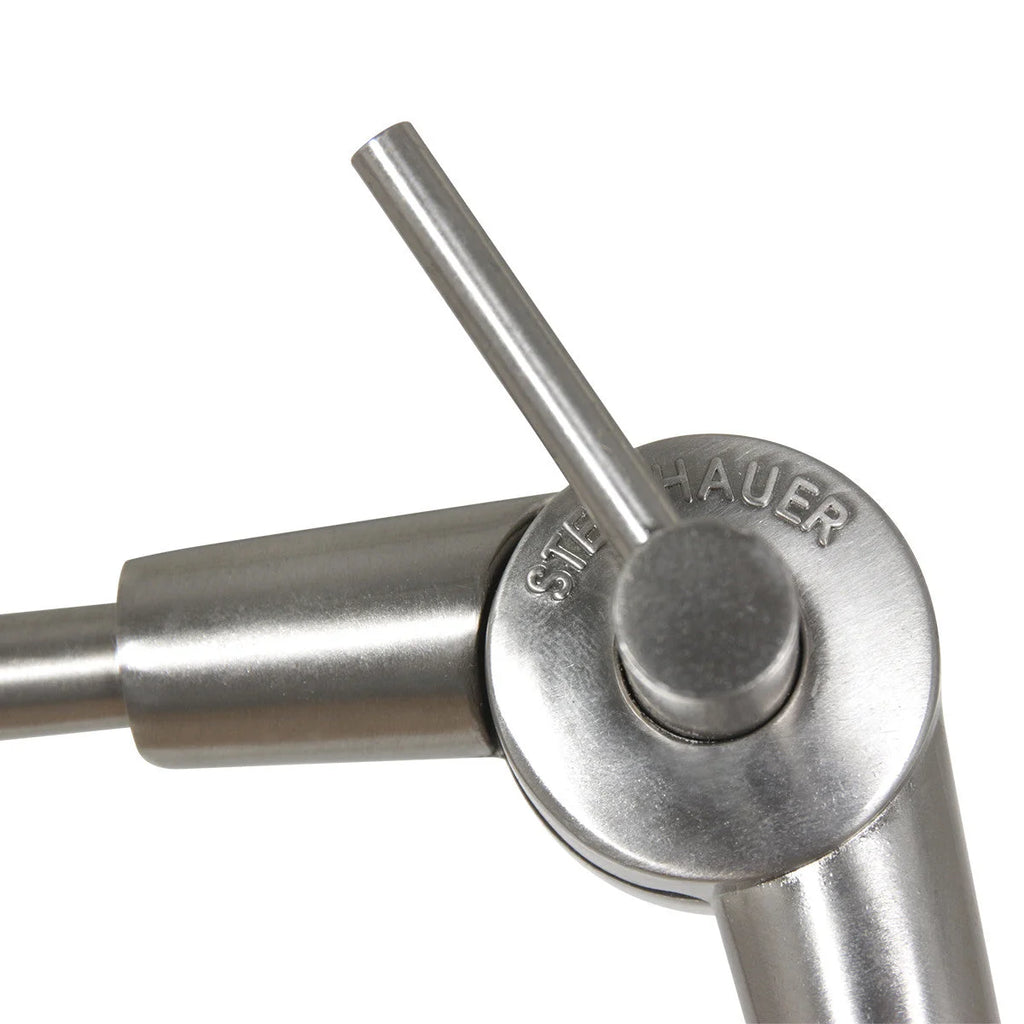 Joint d’articulation en métal ajustable pour applique murale en métal chromé et lin blanc