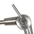 Joint d’articulation en métal ajustable pour applique murale en métal chromé et lin blanc
