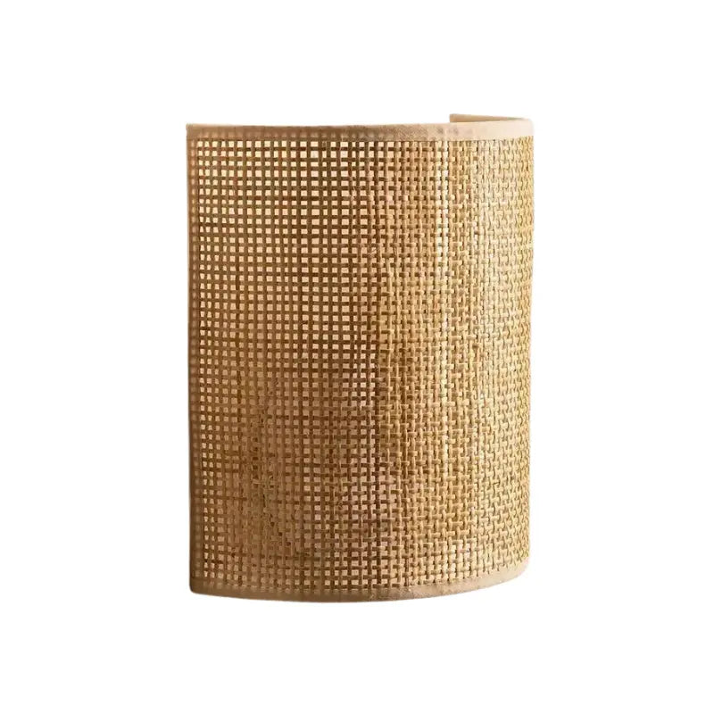 Wandleuchte aus geflochtenem Rattan