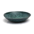 Bol en céramique émaillée vert émeraude moucheté, teal extérieur et turquoise intérieur texturé