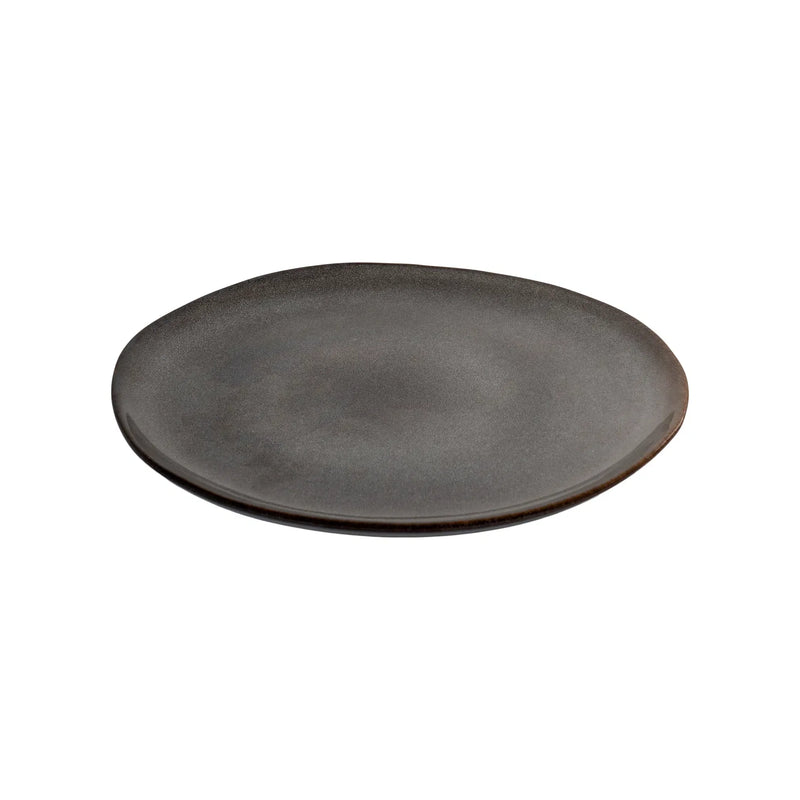 Teller aus Steinzeug in Grau-Braun ø27 cm – 4er-Set