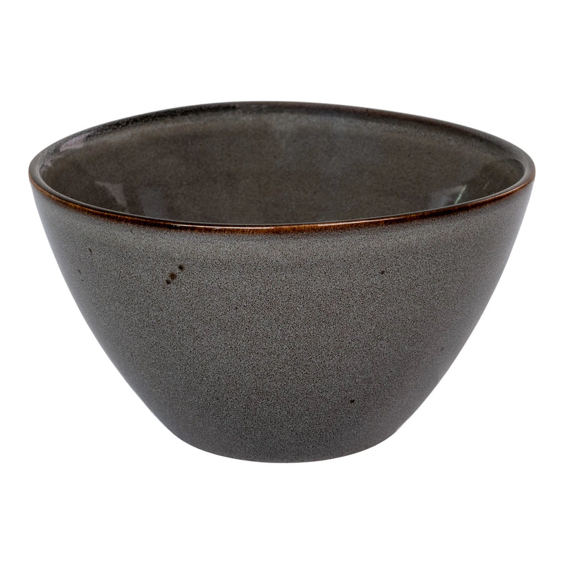Schüssel aus Steinzeug in Grau-Braun ø15 cm – 4er-Set