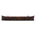 Boudin de porte en coton texturé motif géométrique marron rouge – 80x10 cm