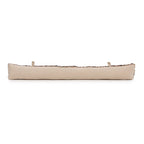 Boudin de porte en coton tressé noir et beige, 80x10 cm, avec passants