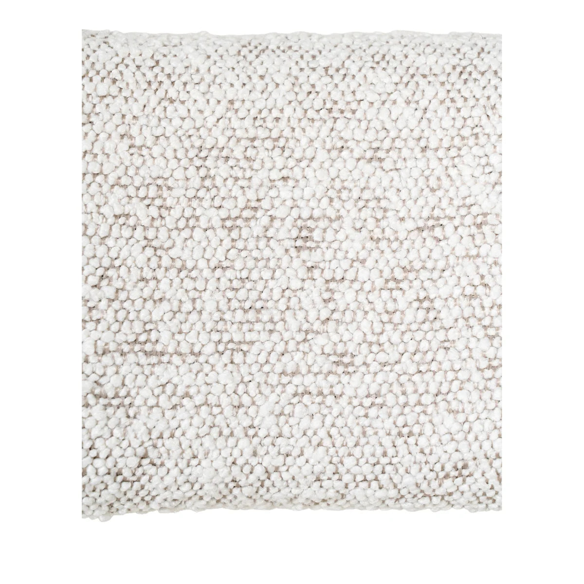 Couverture jetée bouclée blanche cassée texturée et moelleuse