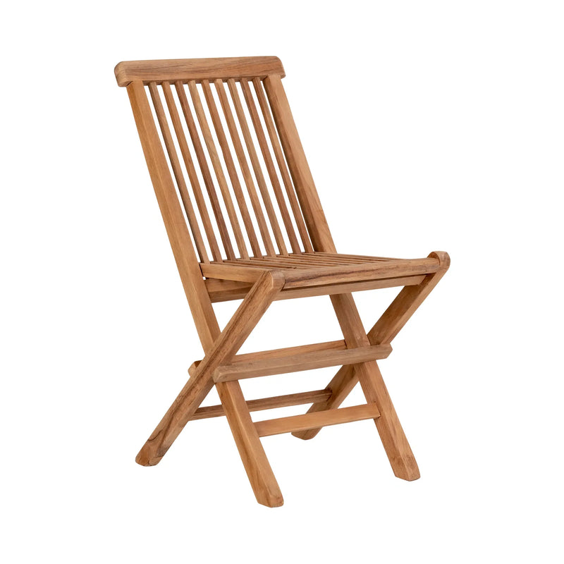 Kinderstuhl aus Teak klappbar – Natur – 2er-Set