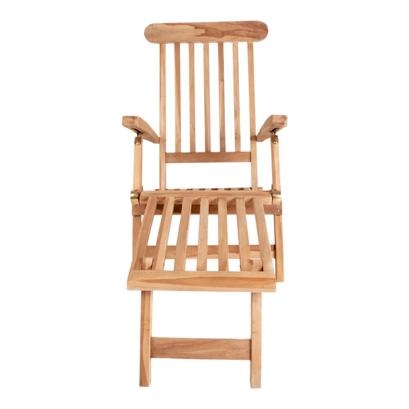 Liegestuhl aus Teak – verstellbare Rückenlehne – 150x60 cm