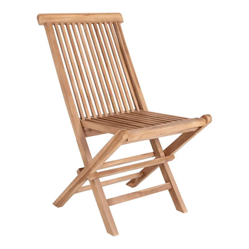 Klappstuhl aus Teak – senkrechte Latten – 2er-Set