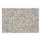 Tissu texturé noir et blanc bouclé sable avec accoudoirs, lot de 2 chaises