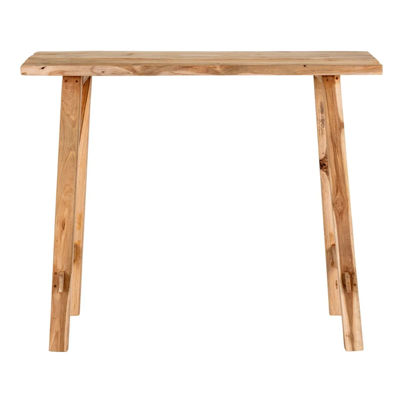 Konsolentisch aus Teakholz Natur im minimalistischen Design – 90x40 cm