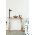 Console en bois de teck naturel minimaliste 90x40 cm