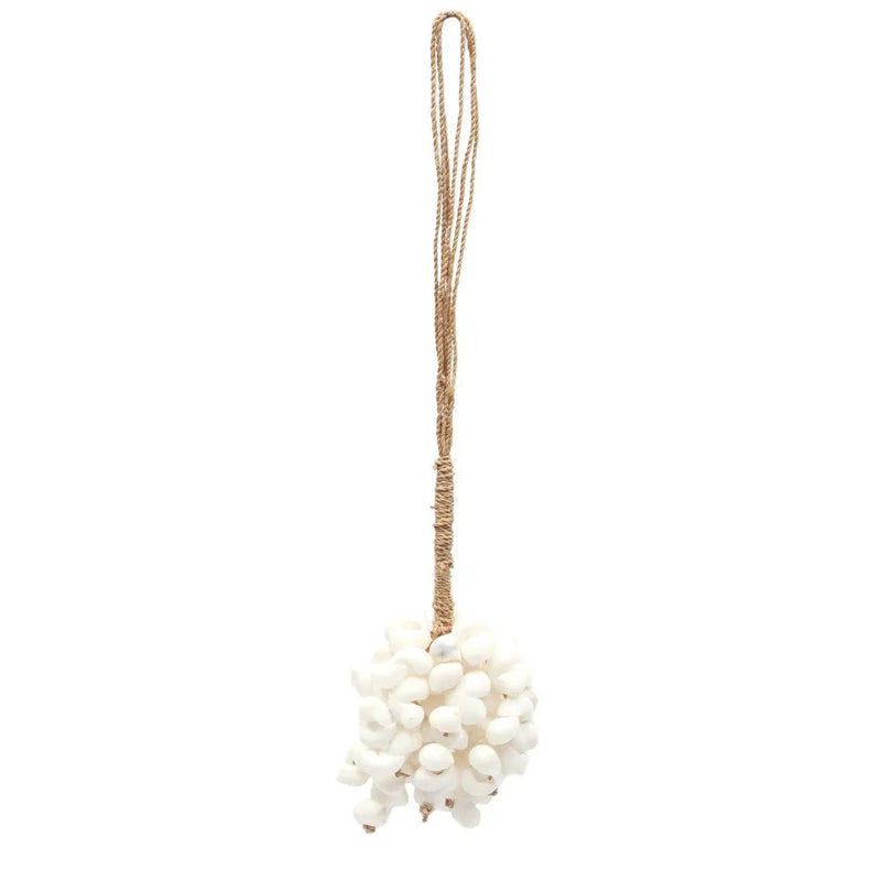 Wandhaken mit weißen Muscheln 40 cm