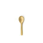 Cuillère à sel en laiton doré façonnée main, minimaliste en bois
