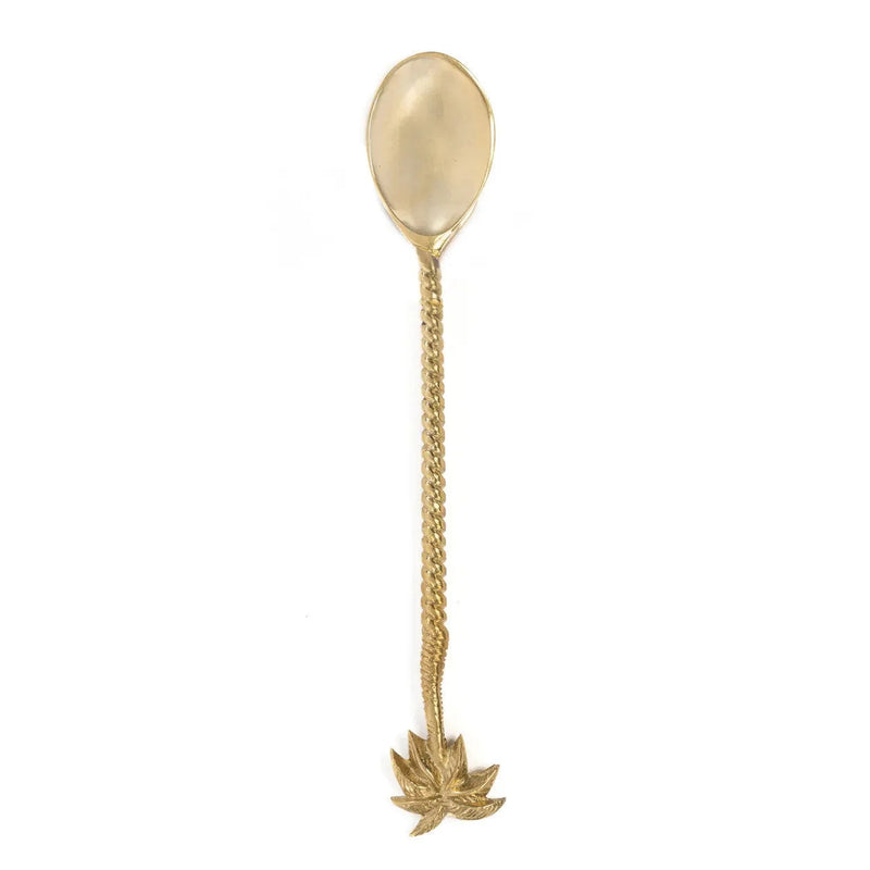 Palmen-Löffel aus Messing in Gold – 22x4 cm
