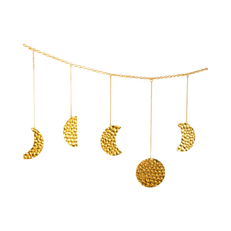 Wanddeko Mond aus Metall in Gold