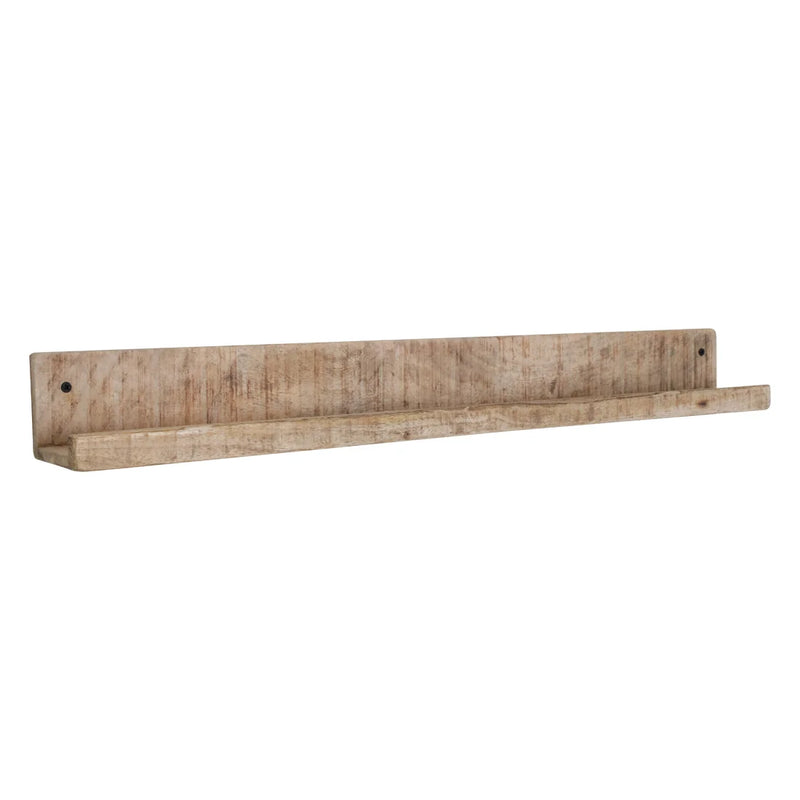 Wandregal aus Mangoholz Natur für Bilderrahmen und Bücher – 75x8 cm