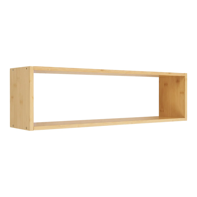 Rechteckiges Wandregal aus Bambus Natur – 70x15 cm