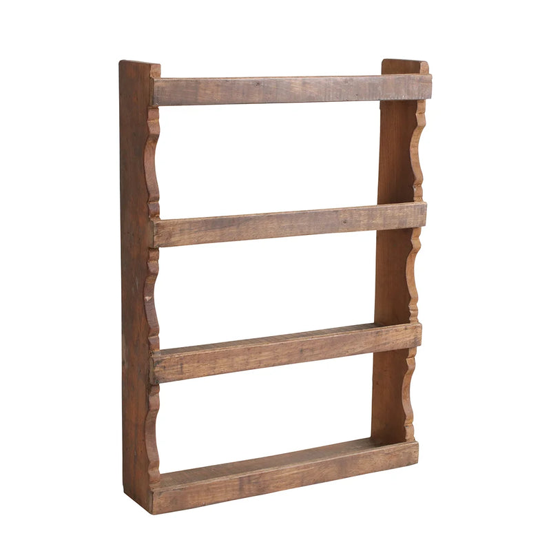 Wandregal aus recyceltem Holz in Braun im Vintage-Look – 48x10 cm