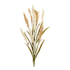 Herbe déco artificielle beige sable et vert olive, lot de 2 tiges H130 cm