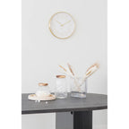 Horloge murale ronde dorée en aluminium silencieuse ø40 cm