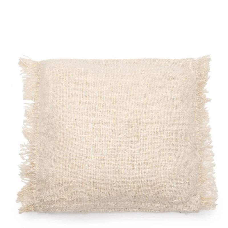 Kissenbezug quadratisch aus strukturierter Baumwolle in Creme - 60x60 cm
