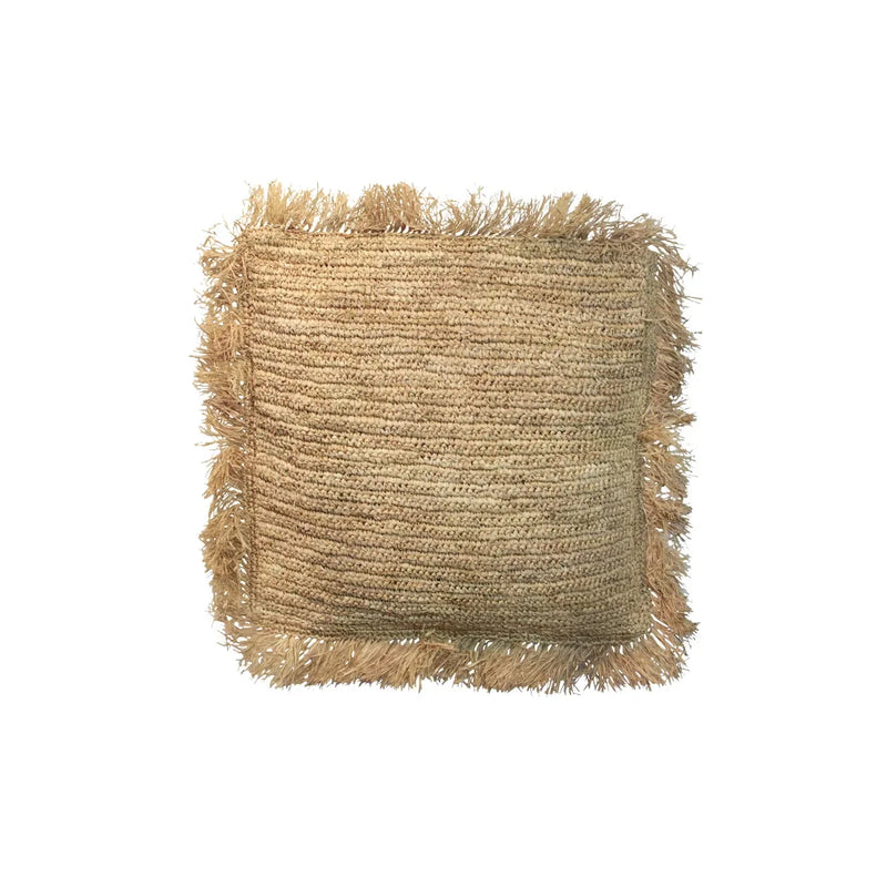 Kissenhülle aus geflochtenem Raffia 40x40 cm