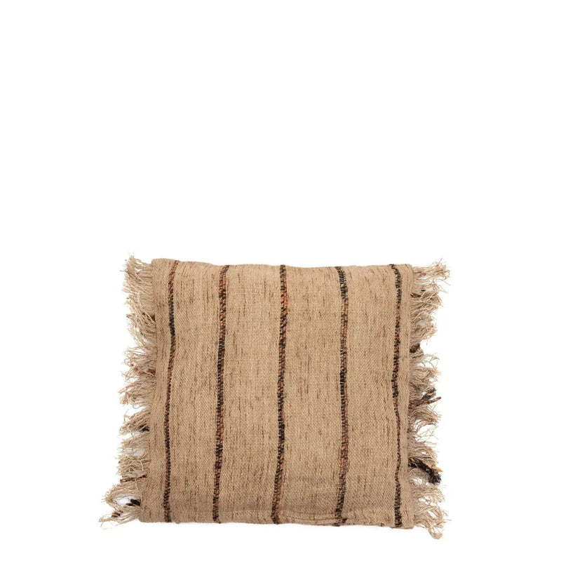 Kissenbezug aus Baumwolle in Beige-Schwarz 40x40 cm