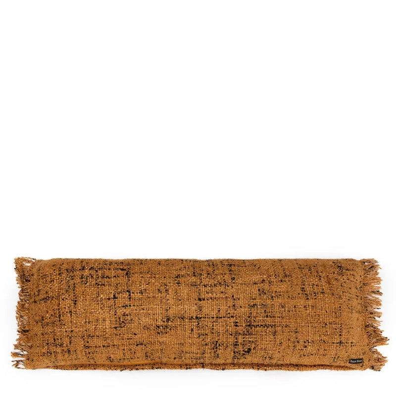 Kissenbezug aus Baumwolle in Zimt-Schwarz 35x100 cm