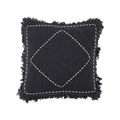 Housse de coussin coton noir blanc motif losange - 45x45 cm