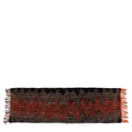 Housse coussin coton noir orange 35x100 cm rectangulaire