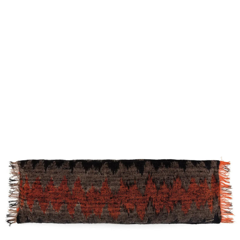Kissenbezug aus Baumwolle in Schwarz-Orange 35x100 cm rechteckig