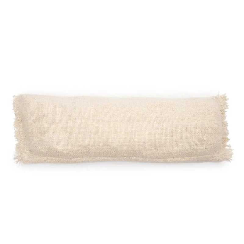 Housse de coussin rectangulaire crème  coton - 35x100 cm